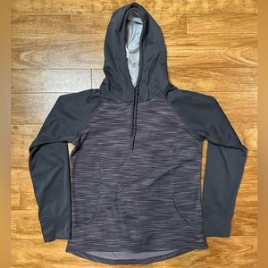 BCG Hoodie, Gray Heathered Striped Pullover Sweater, Size Small